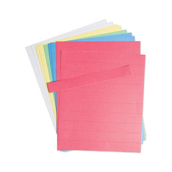 Data Card Replacement Sheet, 8.5 x 11 Sheets, Perforated At 1", Assorted, 10/Pack