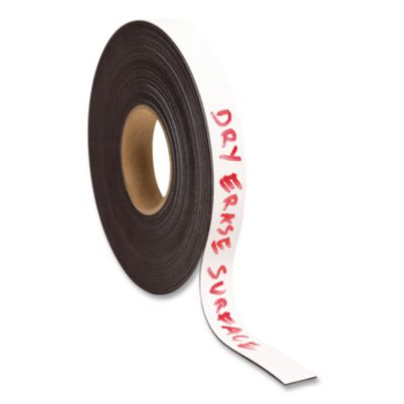 Dry Erase Magnetic Tape Roll, 1" x 50 Ft, White