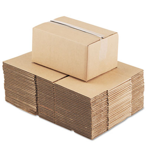 Fixed-Depth Corrugated Shipping Boxes, Regular Slotted Container (Rsc), 8" x 12" x 6", Brown Kraft, 25/Bundle