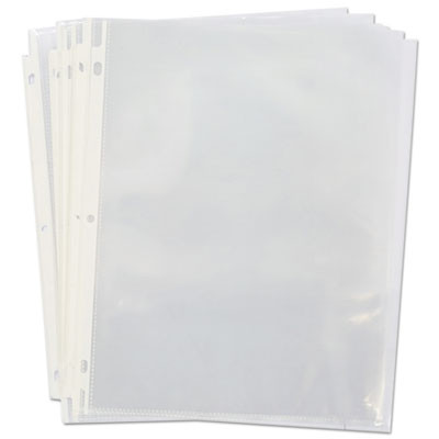 Standard Sheet Protectors, Light-Duty, Side: 3-Hole Punched, Top Load 8.5 x 11 Insert, Clear Front, 200/Box