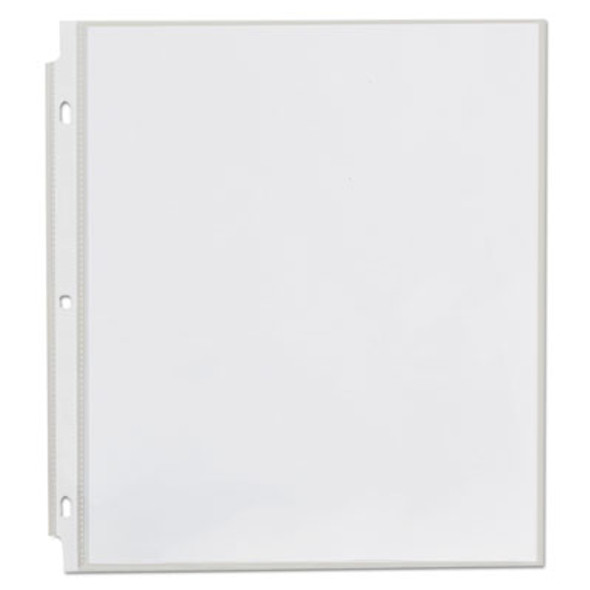 Standard Sheet Protectors, Medium-Duty, Side: 3-Hole Punched, Top Load 8.5 x 11 Insert, Nonglare Clear Front, 50/Pack