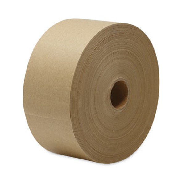 Gummed Kraft Sealing Tape, 3" Core, 3" X 600 Ft, Brown, 10/Carton