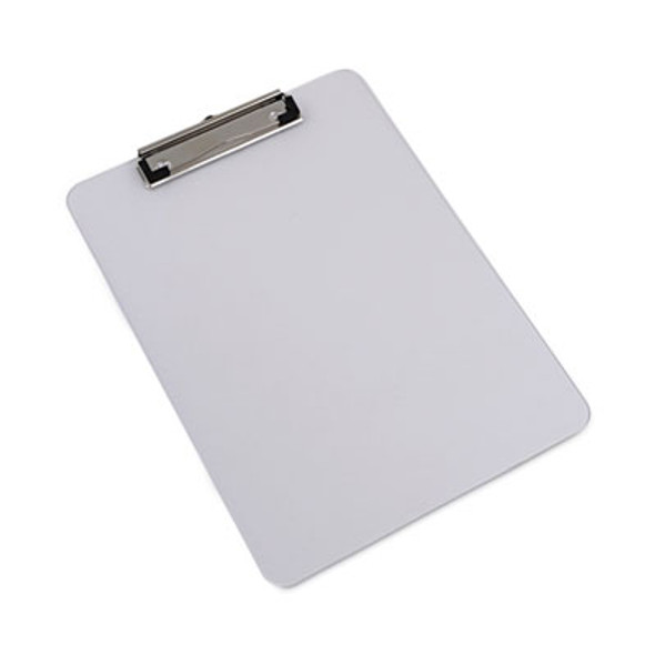 Plastic Clipboard With Low Profile Clip, 0.5" Clip Capacity, Holds 8.5 x 11 Sheets, Clear