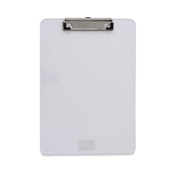 Plastic Clipboard With Low Profile Clip, 0.5" Clip Capacity, Holds 8.5 x 11 Sheets, Clear