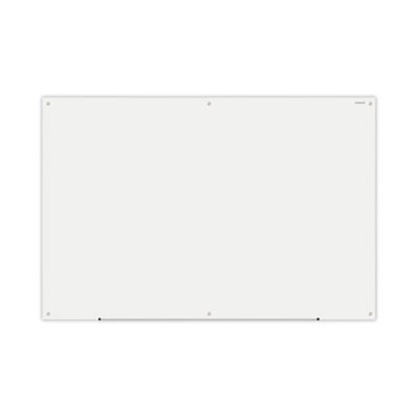 Frameless Glass Marker Board, 72" x 48", White Surface