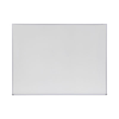 Melamine Dry Erase Board With Aluminum Frame, 48" x 36", White Surface, Anodized Aluminum Frame