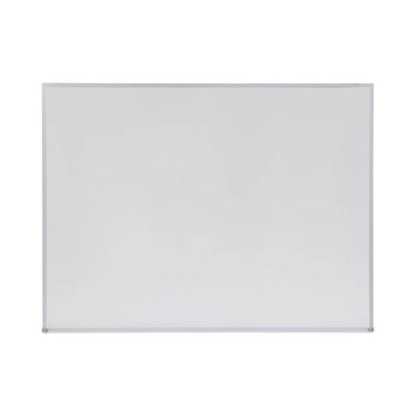 Melamine Dry Erase Board With Aluminum Frame, 48 x 36, White Surface, Anodized Aluminum Frame