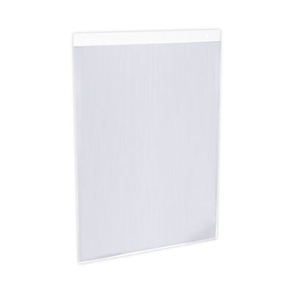 Wall Mount Sign Holder, 8.5 x 11, Vertical, Clear, 2/Pack