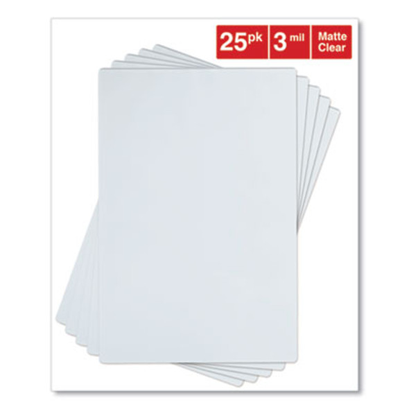 Laminating Pouches, 3 Mil, 18" X 12", Gloss Clear, 25/Pack