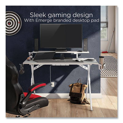 Vizon 47" Gaming Desk, 47.2" x 26.6" x 35", White Colorway