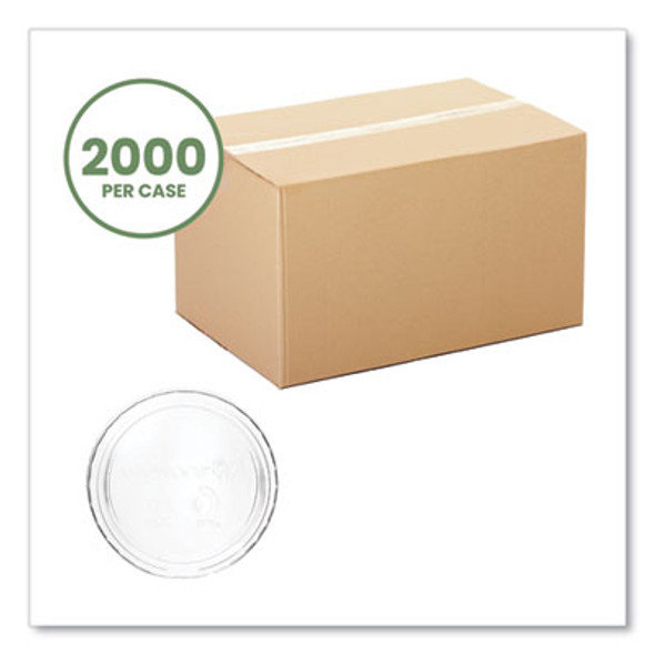 Portion Pot Lids, Fits Vegware 2 Oz To 4 Oz Portion Pots, Plastic, Clear, 2,000/Carton