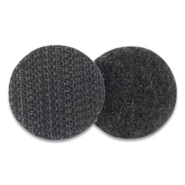 Sticky-Back Fasteners, Removable Adhesive, 0.75" Dia, Black, 200/Box