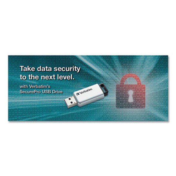 Store 'n' Go Secure Pro Usb Flash Drive With Aes 256 Encryption, 128 Gb, Silver