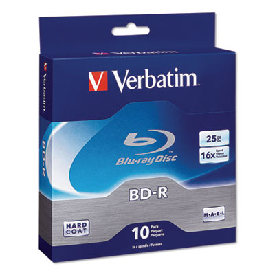 Bd-R Blu-Ray Disc, 25 Gb, 16x, White, 10/Pack