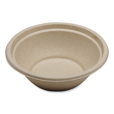 Fiber Bowls, 24 Oz, 7.4 x 7.4 x 2.3, Natural, Paper, 500/Carton