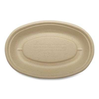 Fiber Bowls, Burrito Bowl, 32 Oz, 9.7 x 5.3 x 1.6, Natural, Paper, 300/Carton