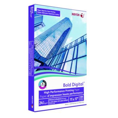Bold Digital Printing Paper, 98 Bright, 24 Lb Bond Weight, 11 x 17, White, 500/Ream