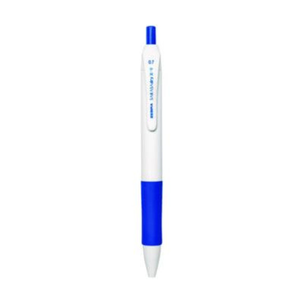 Sarasa Dry X1+ Gel Pen, Retractable, Medium 0.7 Mm, Blue Ink, White/Blue Barrel, 12/Pack