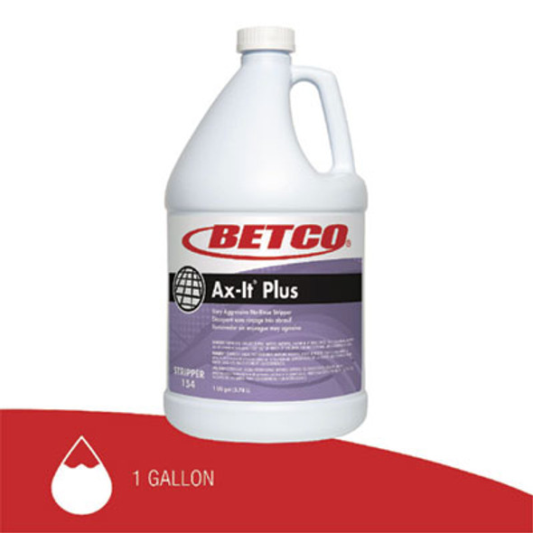 Ax-It Plus Floor Stripper, 1 Gal Bottle, 4/Carton