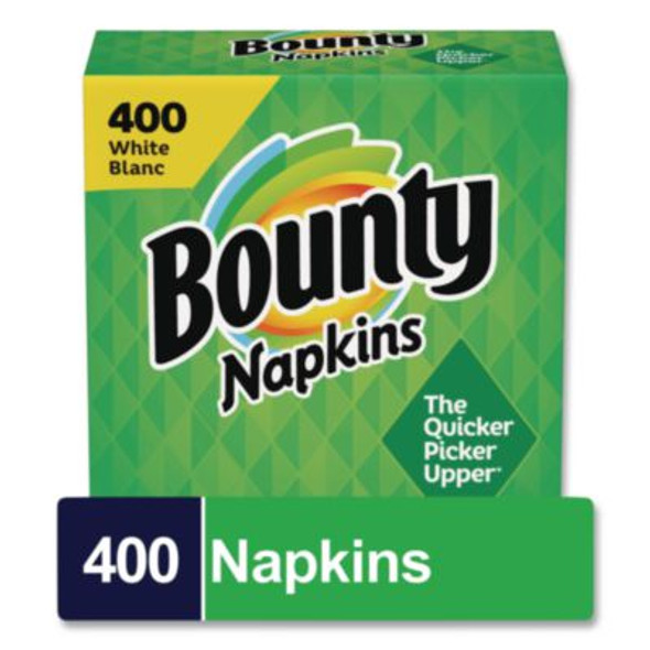 Quilted Napkins, 1-Ply, 12.1 x 12, White, 400/Pack, 4 Packs/Carton