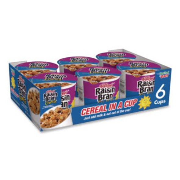 Breakfast Cereal, Raisin Bran Crunch, Single-Serve 2.8 Oz Cup, 6/Box