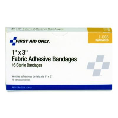 Fabric Adhesive Bandages, 1 x 3, 16/Box