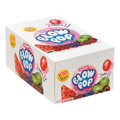 Blow Pops, 0.8 Oz, Assorted Fruity Flavors, 100/Box