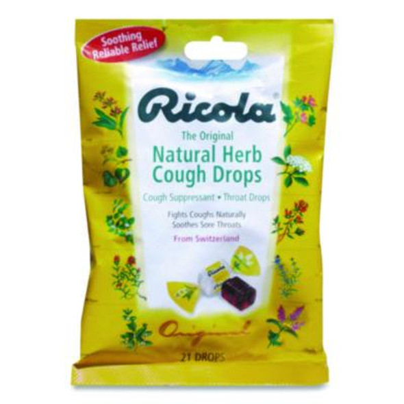 Cough Drops, Original Herb, 21/Pack