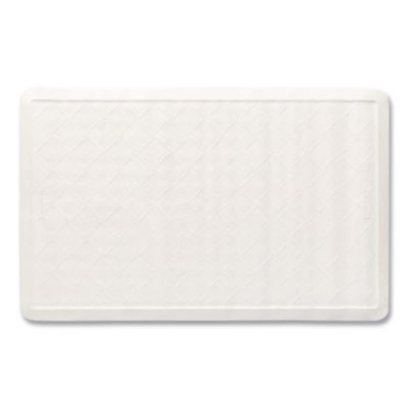 Safti-Grip Bath Mats, White Textured Surface, Suction-Cup Backing, 14" x 22.5", 12/Carton