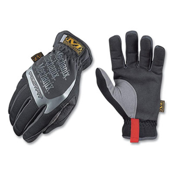 Fastfit Work Gloves, Medium, Black, Pair