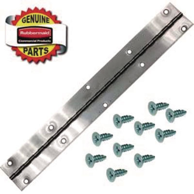 Hinge With Hardware For Container, 1.5 x 18 x 0.5, Gray