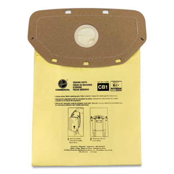 Disposable Closed Collar Vacuum Bags, Allergen Cb1, 10/Pack