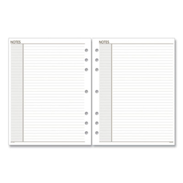 Lined Notes Pages For Planners/Organizers, 8.5 x 5.5, White Sheets, Undated, 30 Sheets
