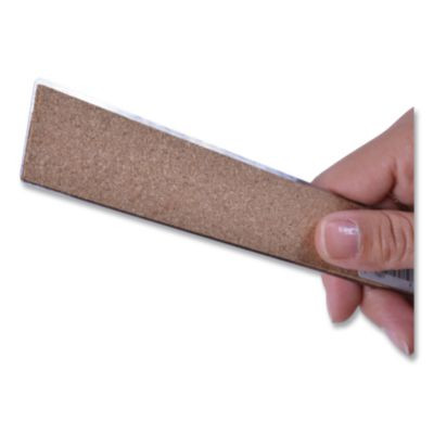 Stainless Steel Office Ruler With Non Slip Cork Base, Standard/Metric, 15" Long