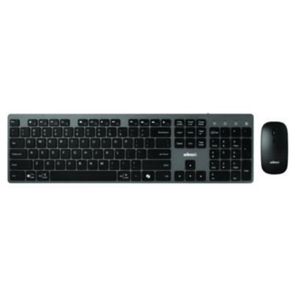 Wkb-7300 Wireless Keyboard And Mouse, 2.4 Ghz Frequency/30 Ft Wireless Range, Gray/Black