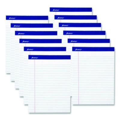Perforated Writing Pads, Wide/Legal Rule, (50) White 8.5 x 11 Sheets, Dozen