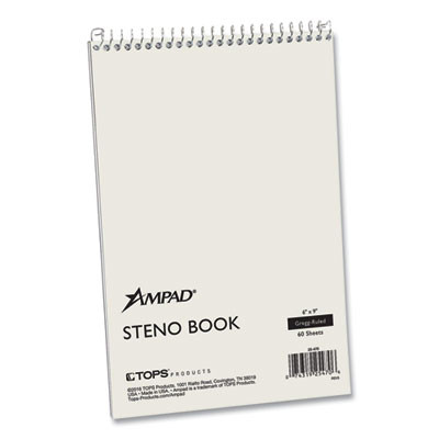 Steno Pads, White Cover, Gregg Rule, (60) Green-Tint 6 x 9 Sheets