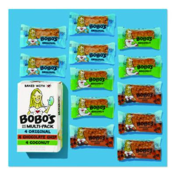 Oat Bar Coconut/Chocolate Chip/Original Multipack, 3 Oz Individually Wrapped, 12/Box