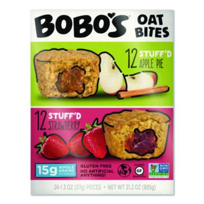 Stuff'd Oatmeal Bites, Two-Flavor Multi-Pack: Apple Pie And Strawberry, 1.3 Oz Individually Wrapped, 24/Carton