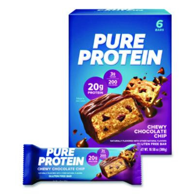 Pure Protein Bar, Chewy Chocolate Chip, 1.76 Oz Bar, 6/Box