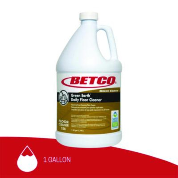 Green Earth Daily Floor Cleaner, Unscented, 1 Gal Bottle, 4/Carton