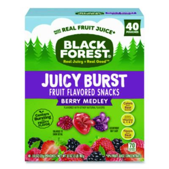Juicy Burst Fruit Flavored Snack, Berry Medley, 32 Oz, 40/Box
