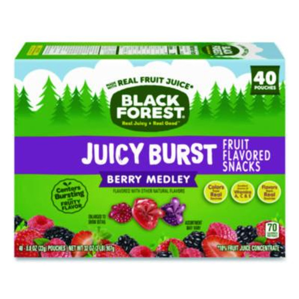 Juicy Burst Fruit Flavored Snack, Berry Medley, 32 Oz, 40/Box