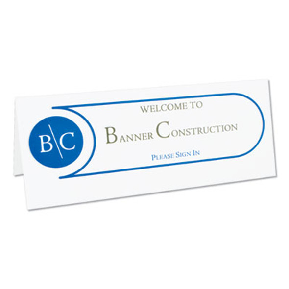 Scored Tent Cards, 4.25 X 11, White,1 Card/Sheet, 50 Sheets/Box