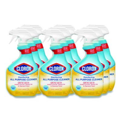 Disinfecting All Purpose Cleaner Spray, Crisp Lemon Scent, 32 Oz Bottle, 9/Carton
