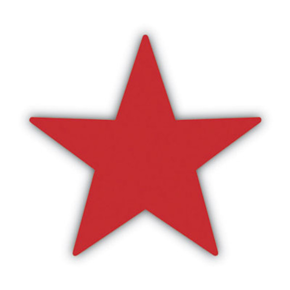 Pre-Inked Round Stamp With Microban, Star, 0.63" Dia, Red