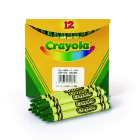 Bulk Crayons, Green, 12/Box
