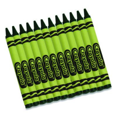 Bulk Crayons, Regular Size, 0.31" x 3.63", Green, 12/Box