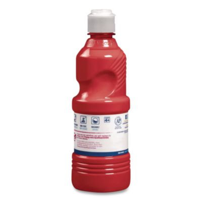 Washable Paint, Red, 16 Oz Dispenser-Cap Bottle