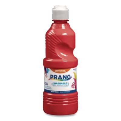 Washable Paint, Red, 16 Oz Dispenser-Cap Bottle
